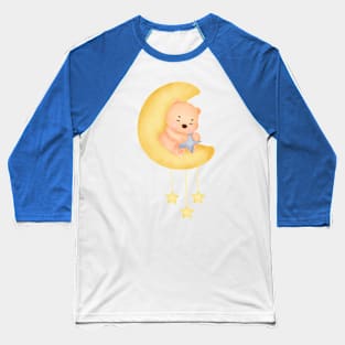 Watercolor Teddy bear Baseball T-Shirt